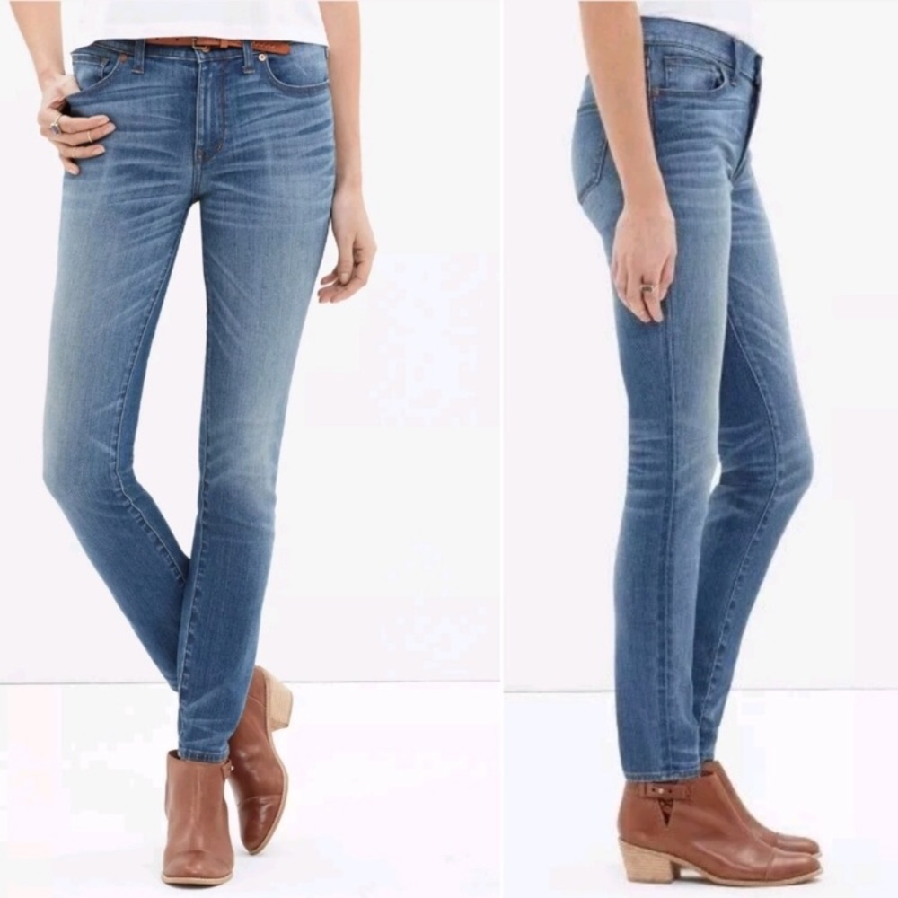 Madewell 9” High Rise Skinny Jeans in Thom Wash